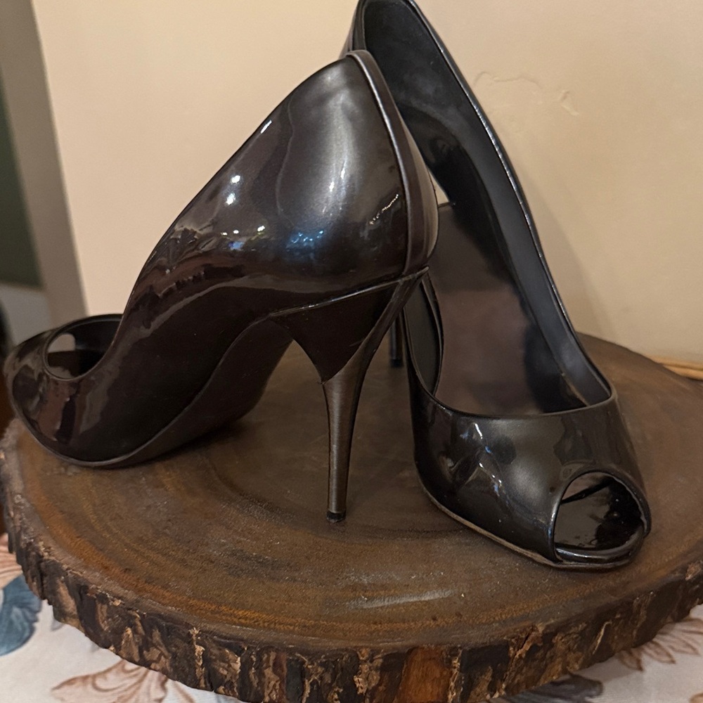 Elegant Black Peep-Toe Heels